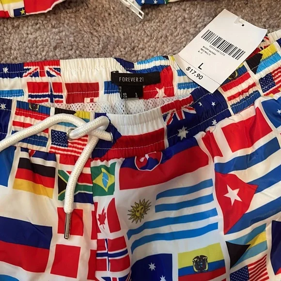 Colorful Flag Print Women's Jacket and Shorts Set - Picture 3 of 3